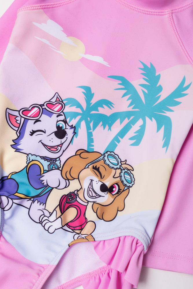 Paw Patrol Long Sleeve Swimsuit Pink
