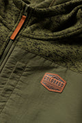 Patch Pocket Zip Through Hooded Jacket Green (1)