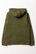 Patch Pocket Zip Through Hooded Jacket Green (2)