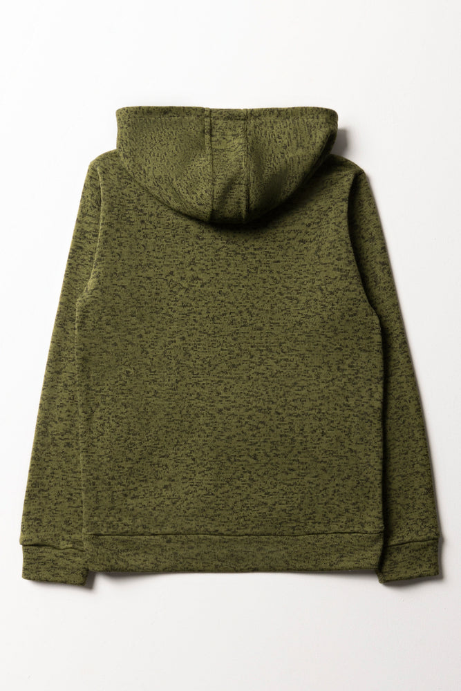 Patch Pocket Zip Through Hooded Jacket Green (2)
