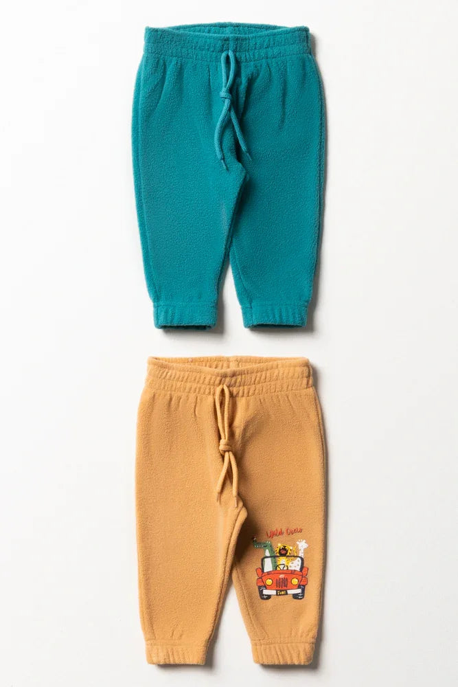 2 Pack Track Pants Blue And Natural
