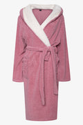 Hooded Sherpa Gown Pink