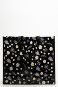Flower Shopper Bag Black