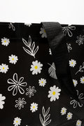Flower Shopper Bag Black (7)