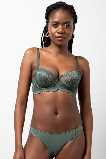 3 Pack Smooth Bikini Panties Green And Natural