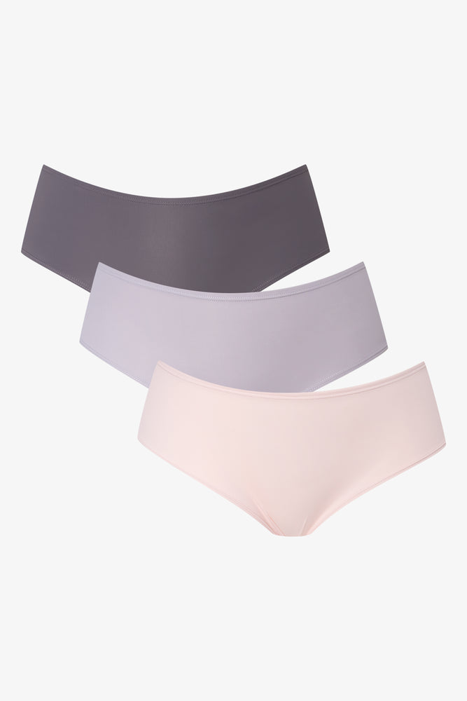 3 Pack Boyleg Panties Grey And Natural
