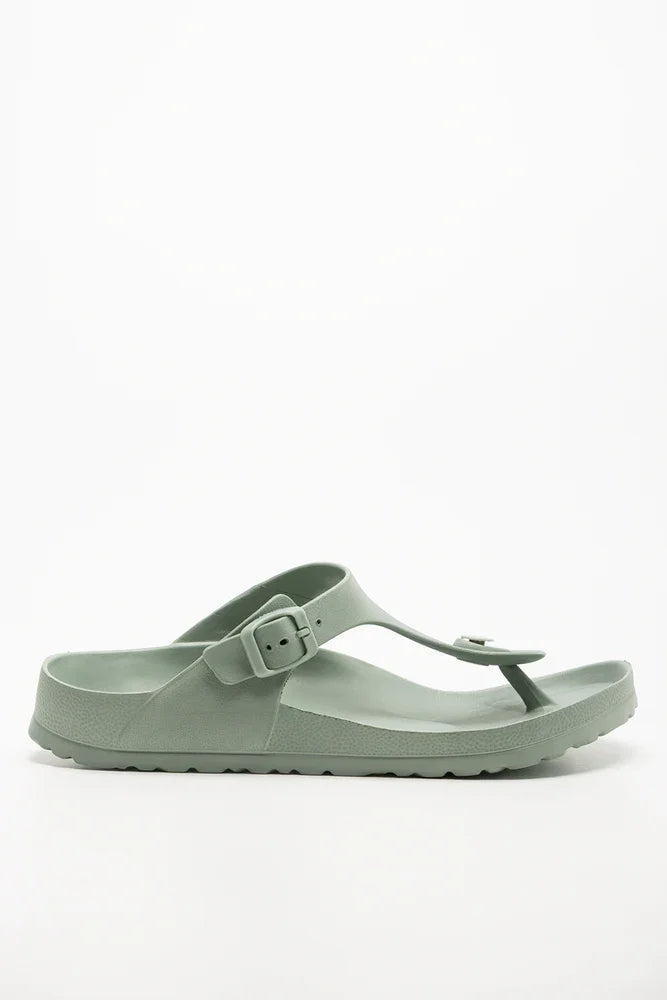 Thong Moulded Sandals Light Green (1)