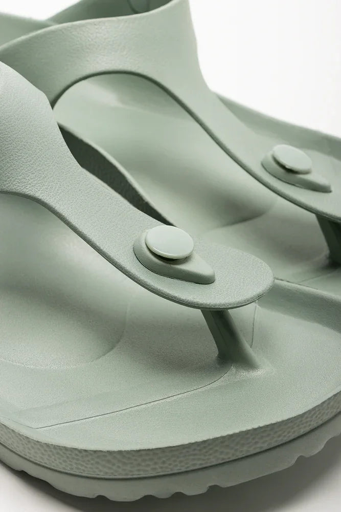 Thong Moulded Sandals Light Green (2)