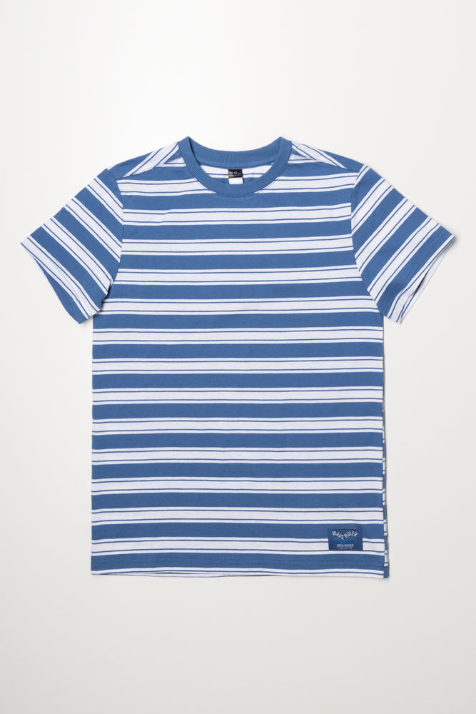 Stripe Short Sleeve T-Shirt Blue