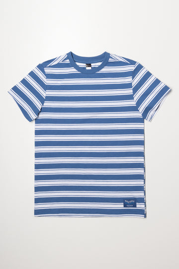 Stripe Short Sleeve T-Shirt Blue