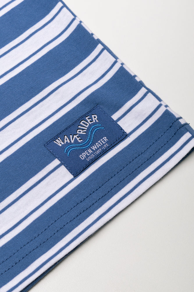 Stripe Short Sleeve T-Shirt Blue (1)