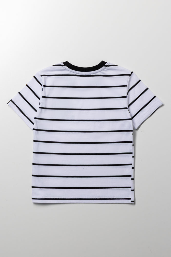 Paw Patrol Stripe T-Shirt Black And White (2)