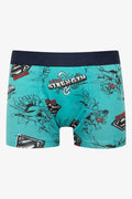 Superman 2 Pack Boxers Teal