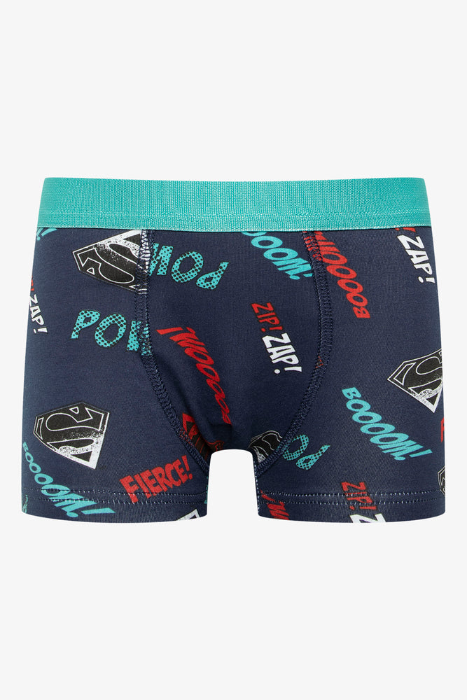 Superman 2 Pack Boxers Teal