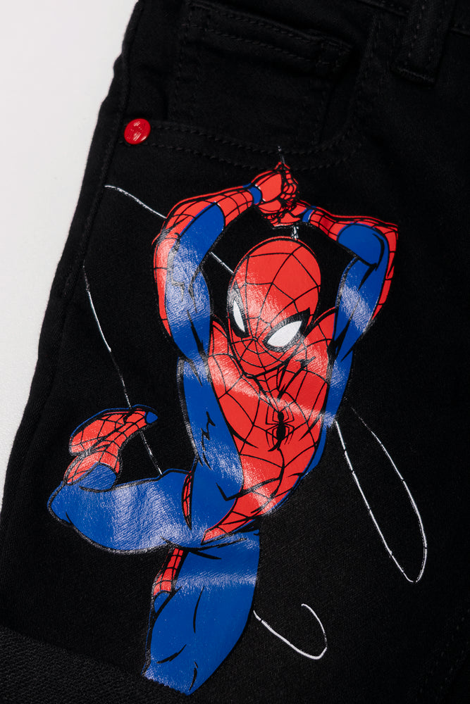 Spider-Man Denim Shorts Black (2)