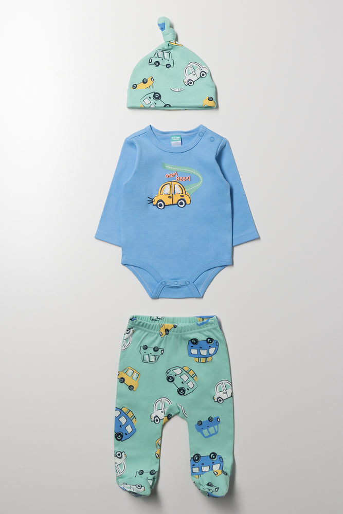 Car Vest And Leggings Set Green