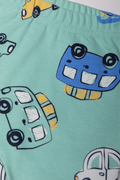 Car Vest And Leggings Set Green (2)