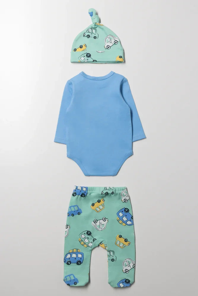 Car Vest And Leggings Set Green (4)