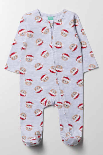 Christmas Babygrow Grey