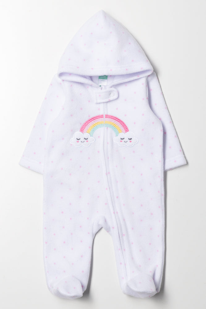 Rainbow Babygrow White