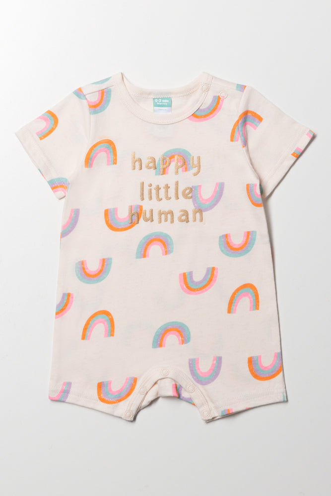 Rainbow Romper Pink