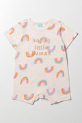 Rainbow Romper Pink