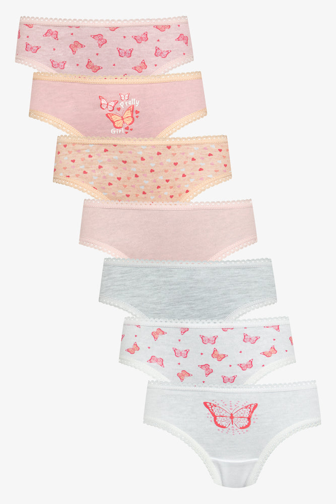 7 Pack Butterfly Bikini Panties Multi