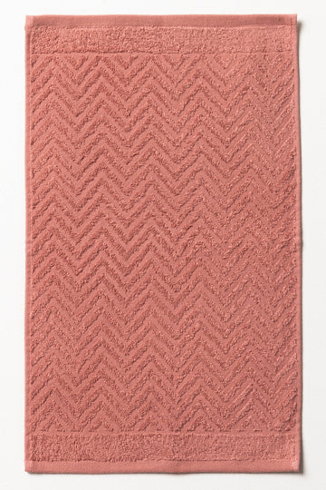GUEST TOWEL TEXTURE - WHITHERED ROSE