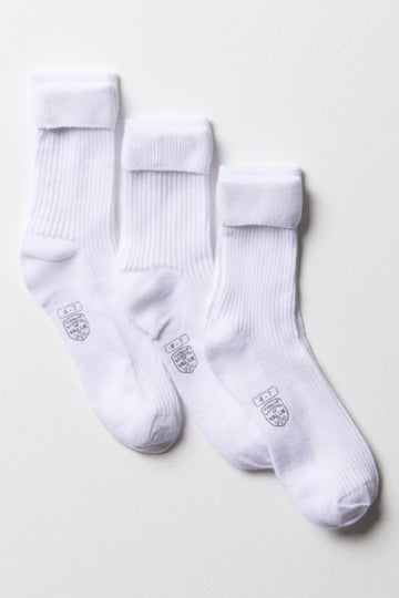 3 Pack Anklet Socks White