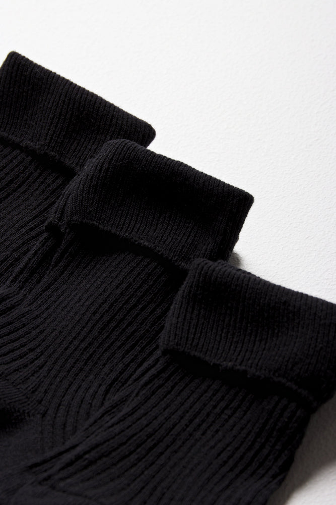 3 Pack Black Ankle Socks