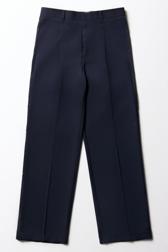 BOYS TROUSERS TURN UP NAVY TOUGHEES SECONDARY