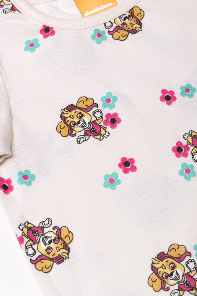Paw Patrol 2 Pack Short Sleeve T-Shirts Light Blue And Natural (2)