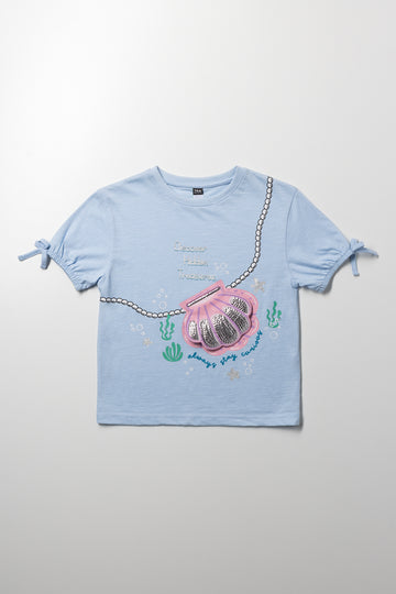 3D Shell Design Top Blue