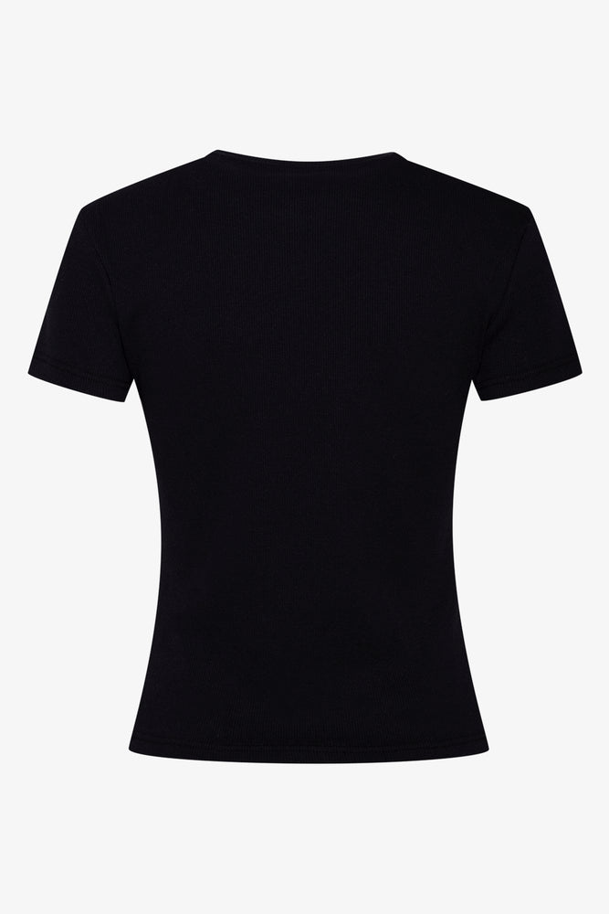 Short Sleeve Rib T-Shirt Black