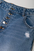 Straight Leg Denim Jeans Blue (1)