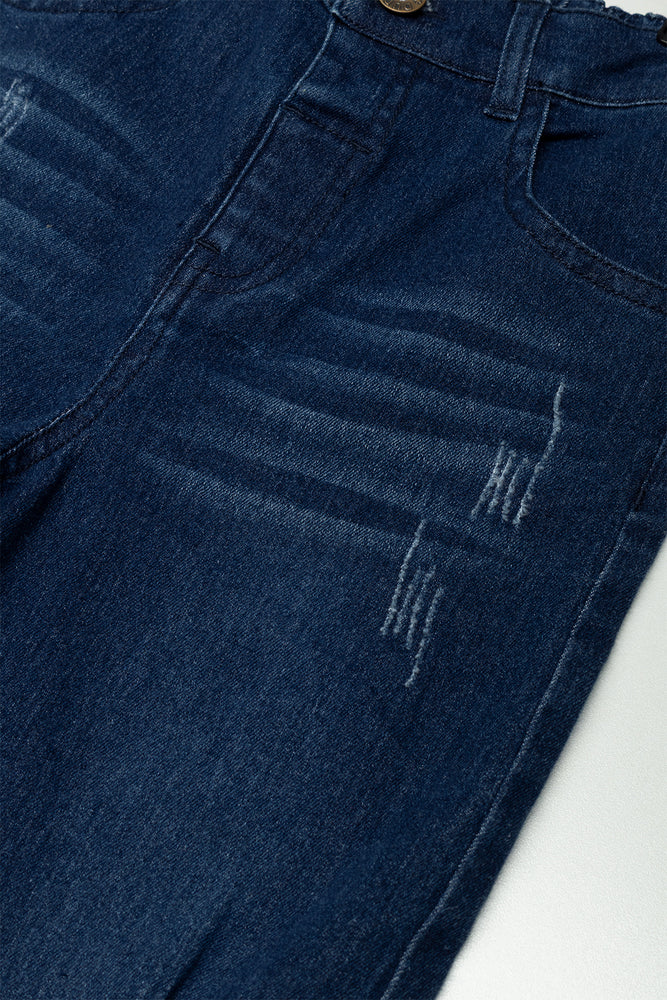 Rip And Repair Skinny Denim Jean Blue