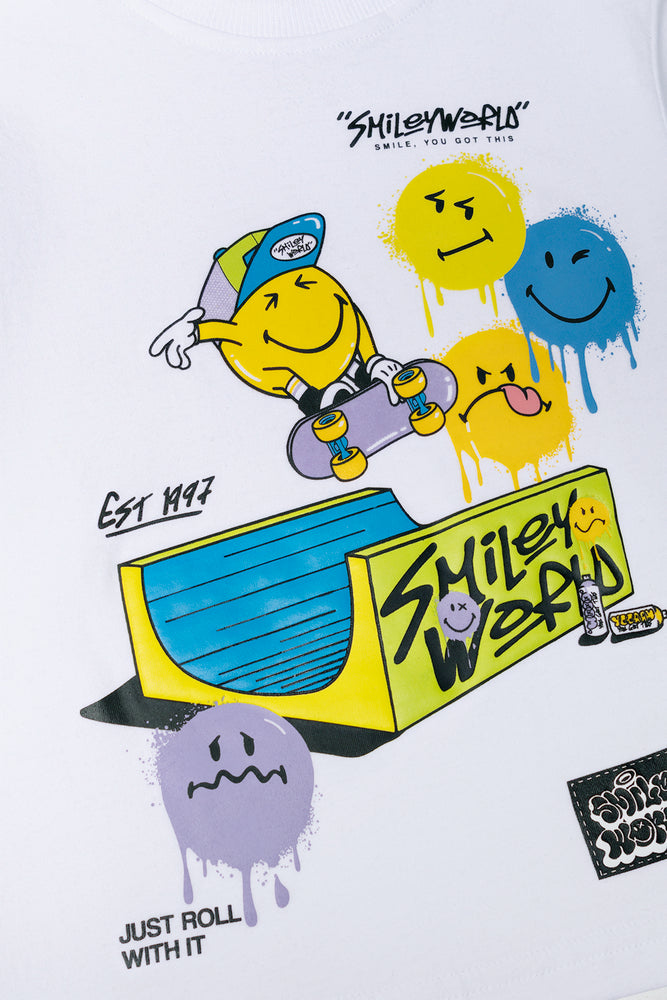 Smiley Short Sleeve T-Shirt White