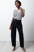 Barrel Leg Jean Dark Blue