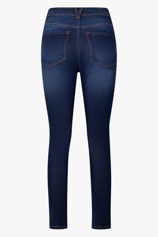Distressed Skinny Denim Jean Blue
