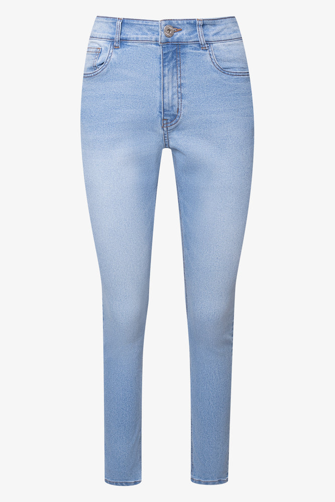 High Rise Skinny Denim Jean Light Blue