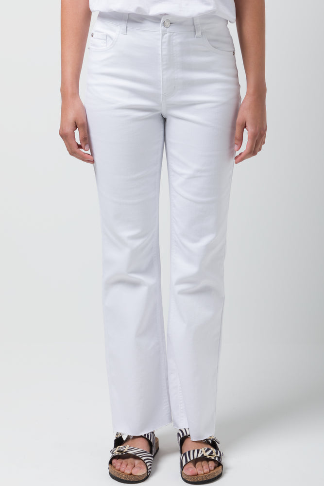 Flare Leg Denim Jeans White