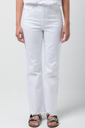 Flare Leg Denim Jeans White (1)