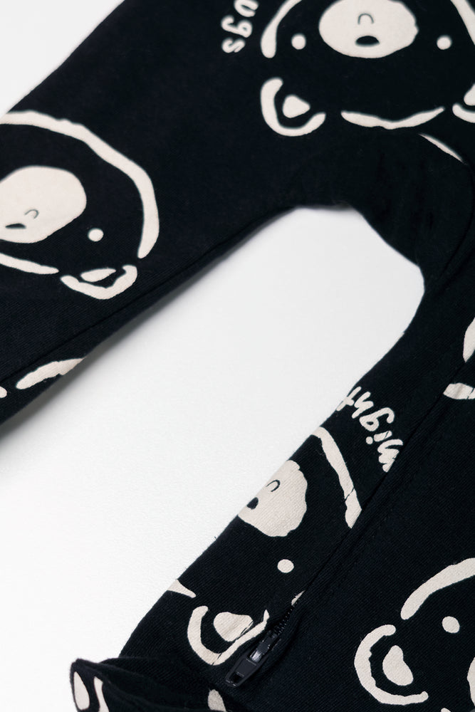 Bear Printed Babygrow Black (2)