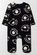 Bear Printed Babygrow Black (3)