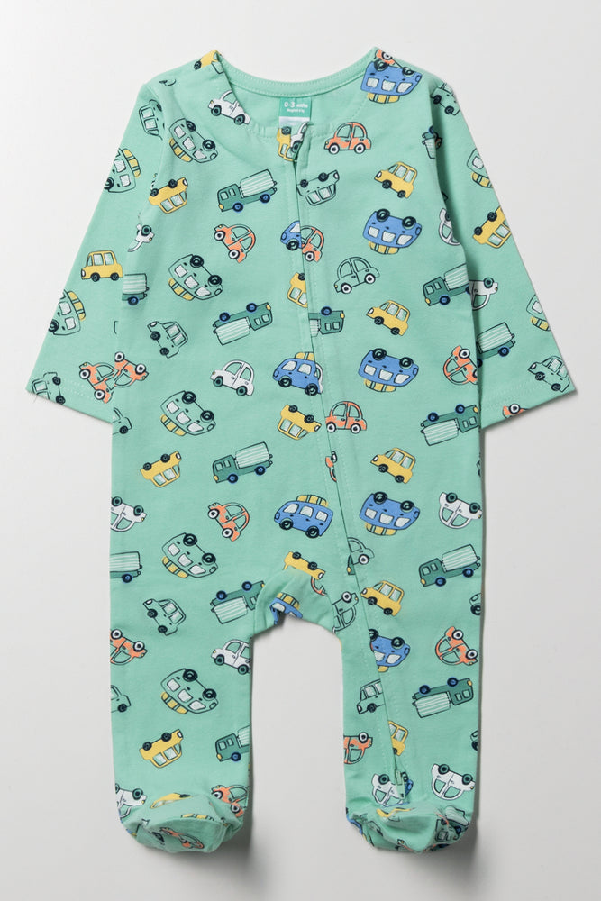 Cars Babygrow Green