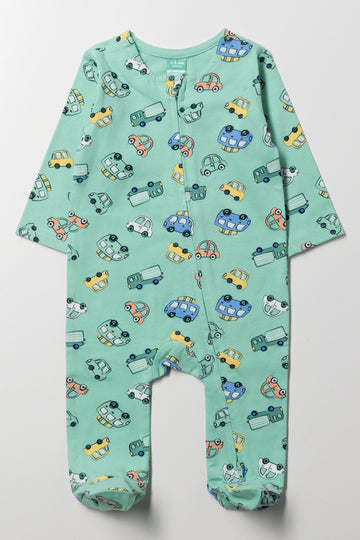 Cars Babygrow Green