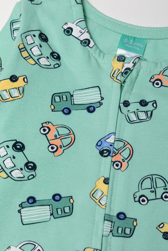 Cars Babygrow Green