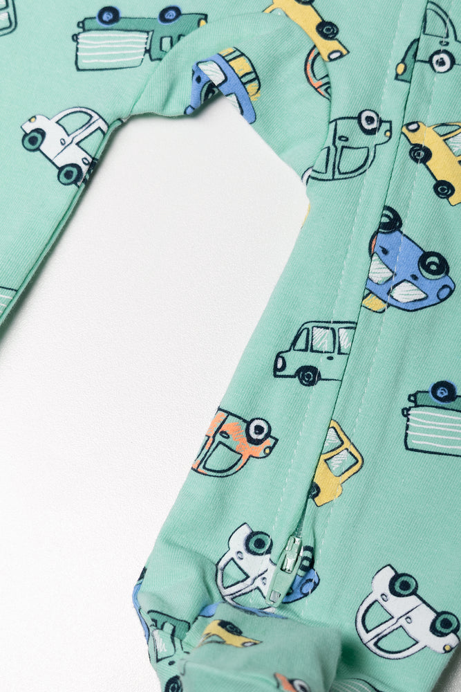 Cars Babygrow Green (2)