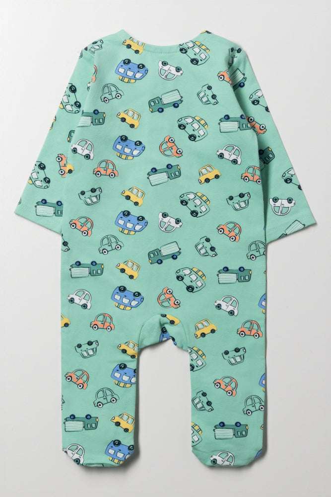 Cars Babygrow Green (3)