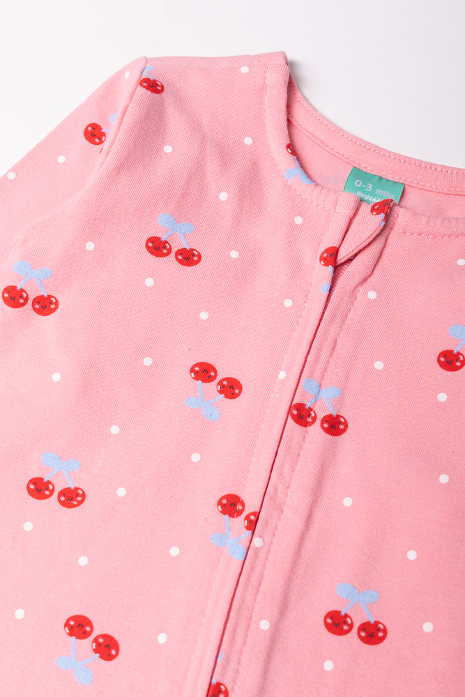 Cherry Babygrow Pink